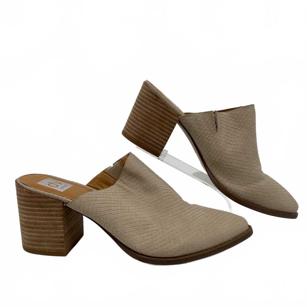Dolce Vita Beige Pointed Toe Heeled Mules Shoes | Womens 10